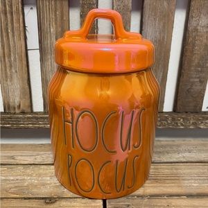 Rae dunn hocus pocus iridescent canister orange halloween cannister